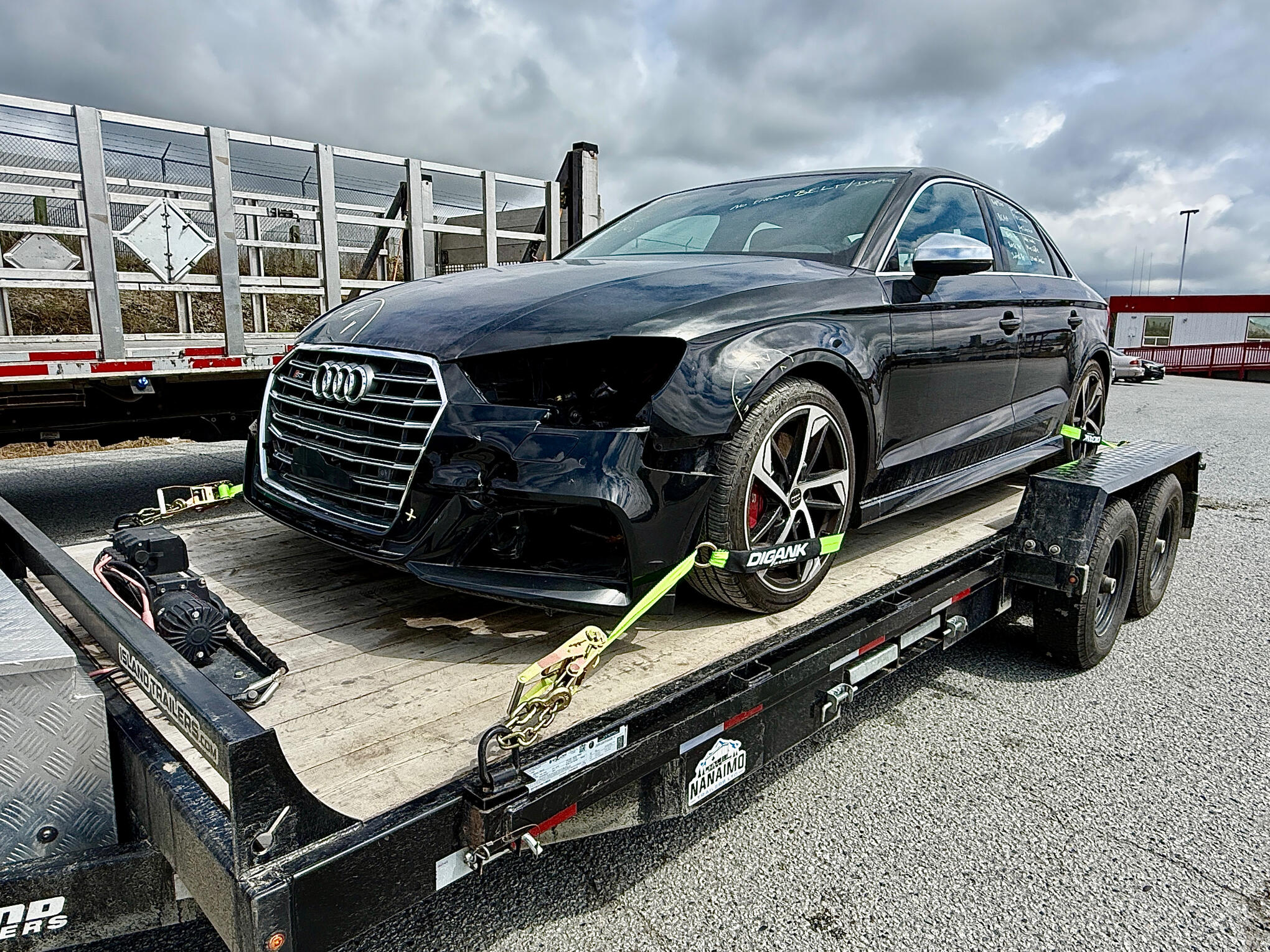 Wrecked 2019 Audi S3 8V.5 at the salvage auction pickup lot
